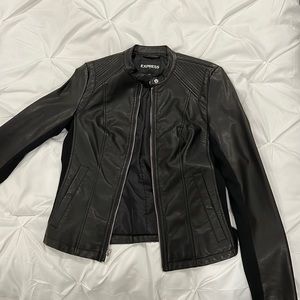 Black leather jacket from Express